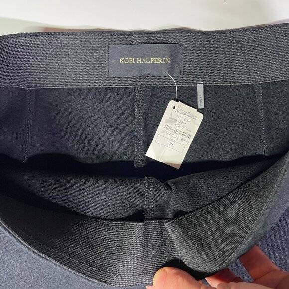 Kobi Halperin Size M? Black Cropped Pants Side Zip 30" Waist - Picture 3 of 7